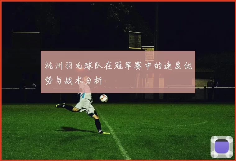 杭州羽毛球队在冠军赛中的速度优势与战术分析
